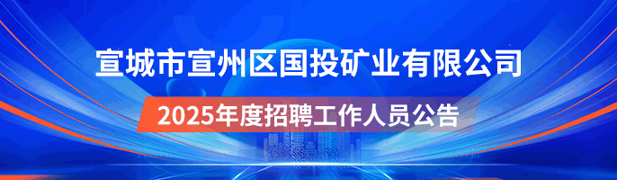 宣城市宣州区国投矿业有限公司2025年公开招聘公告 新安人才网-合肥人才网 
