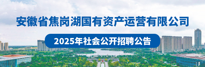安徽省焦岗湖国有资产运营有限公司2025年 社会公开招聘公告